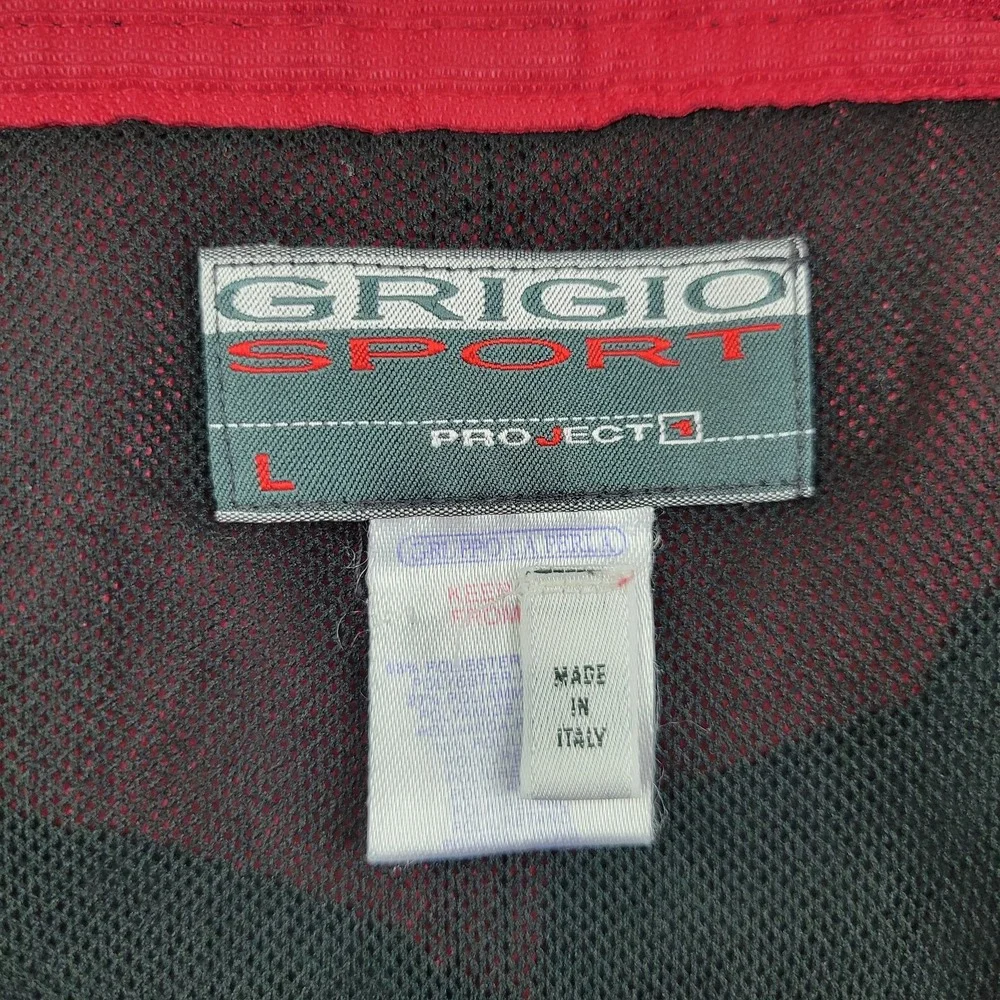 Grigio Sport‎ Swim Shorts Mens Large Red Black Board Trunks Made in Italy Mesh